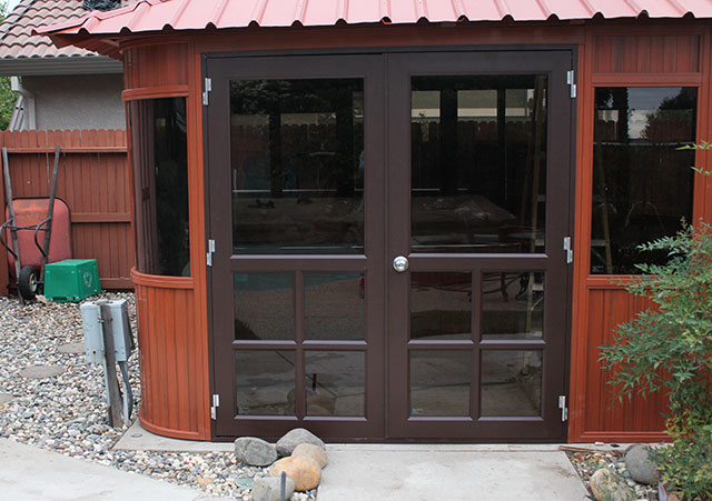 Aspen gazebo front door