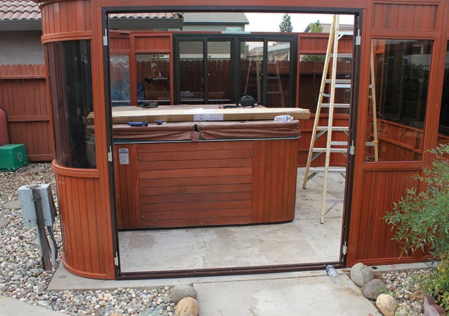 Aspen gazebo door assembly