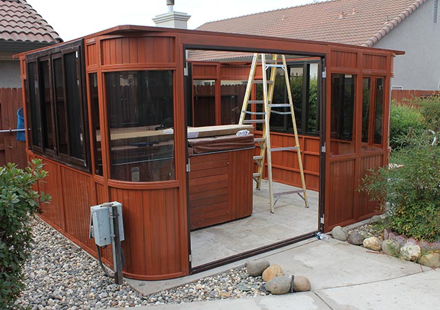 Aspen gazebo door assembly