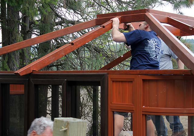 Aspen gazebo roof assembly