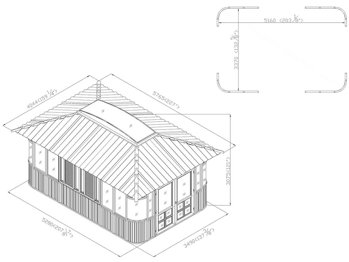 Aspen 12x18 architectural drawing