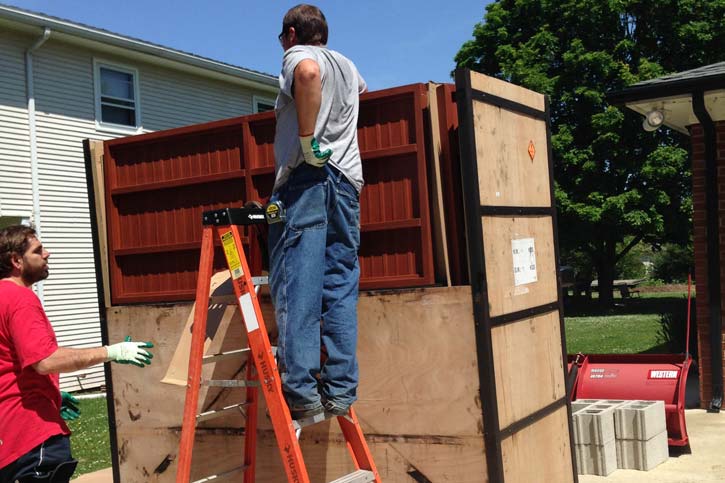 a gazebo crate unpacking