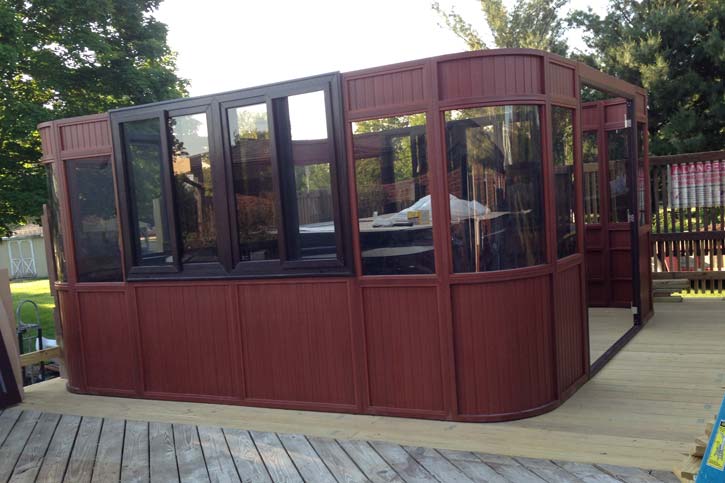 Aspen gazebo with only walls installed