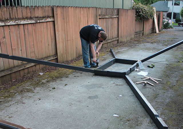 a gazebo roof installation