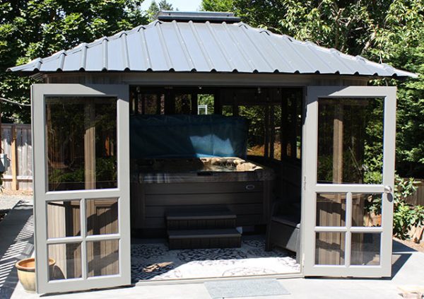 gazebo with open doors