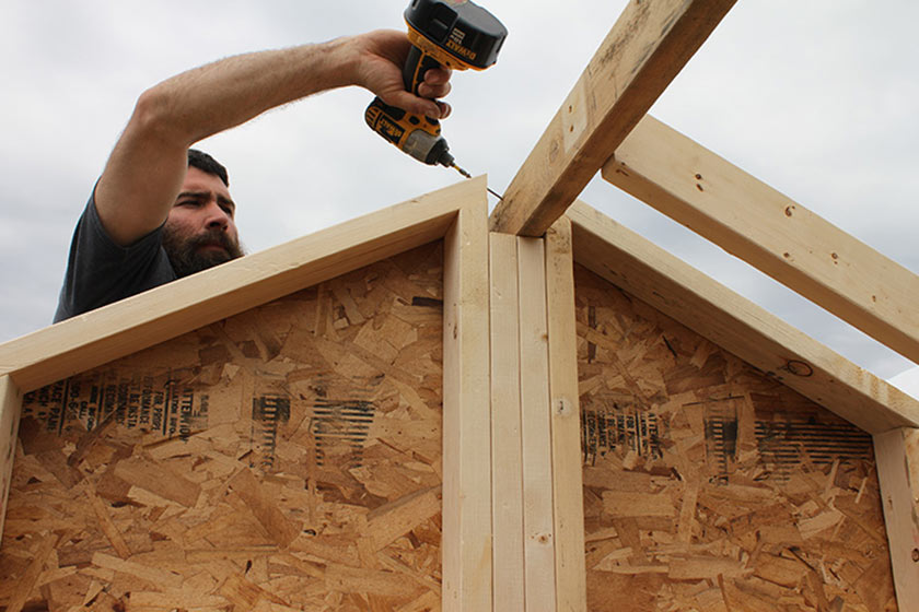 Attaching Roof Frame To The Gable - Spa Gazebo|Hot Tub Enclosure - Westview Manufacturing