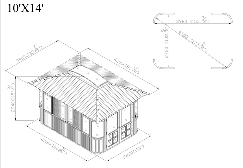 gazebo elevation drawing